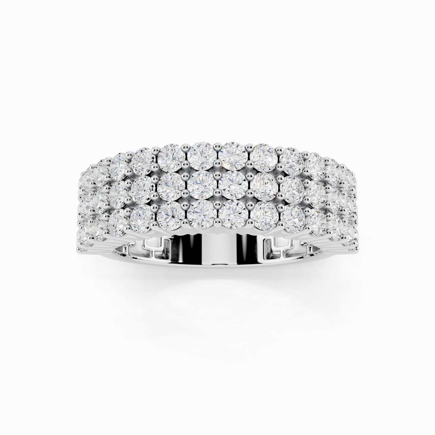 Winika Half Eternity Round Cut Wedding Ring