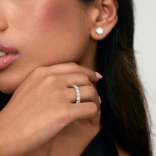Roselle Eternity Round Cut Wedding Ring