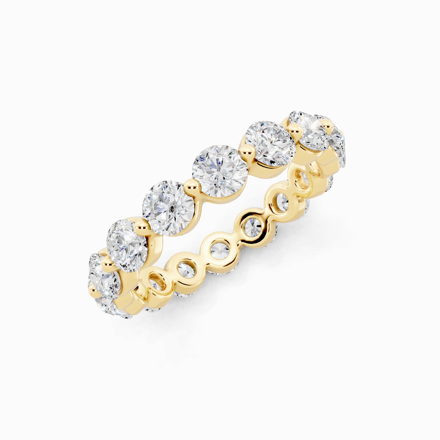 Oleander Eternity Round Cut Wedding Ring