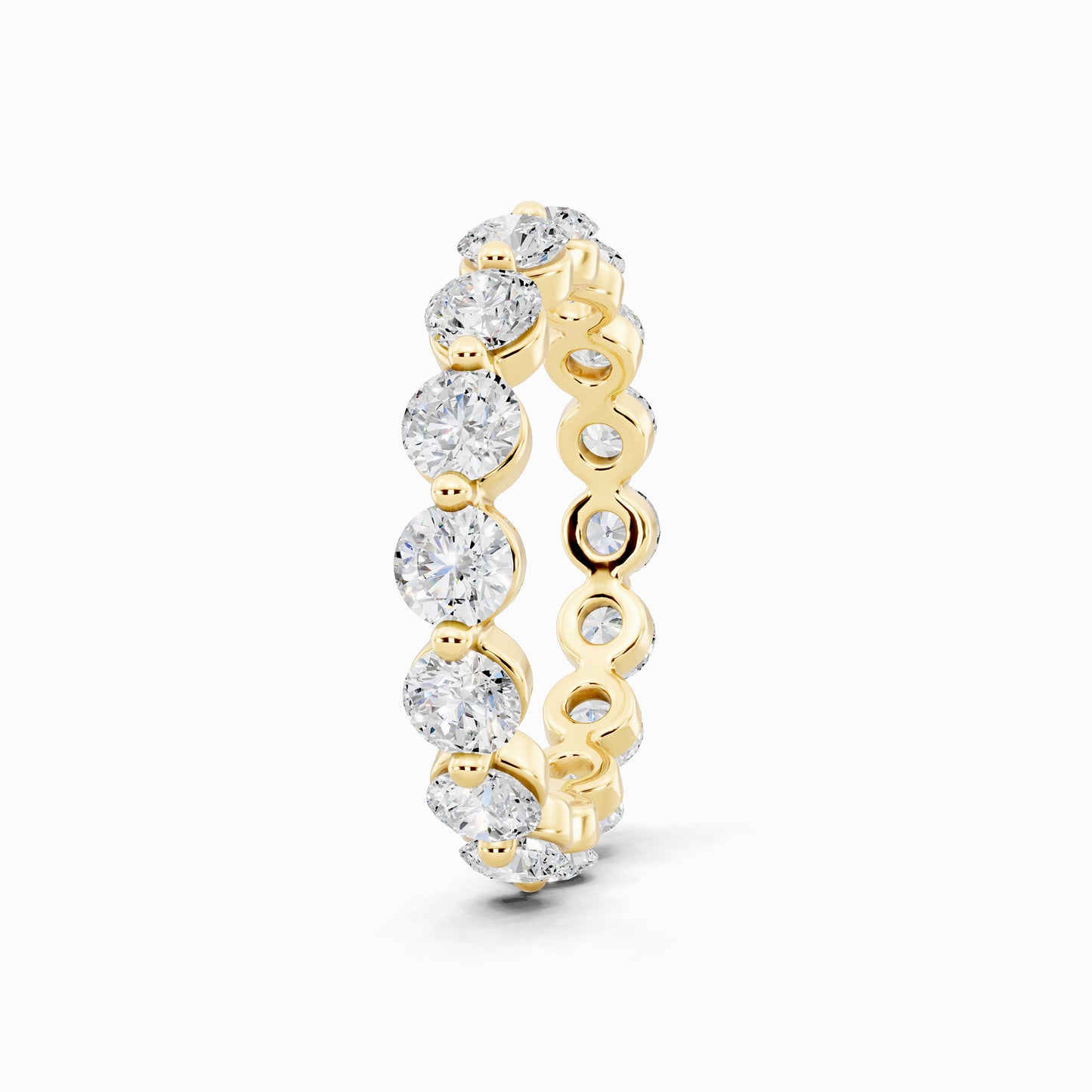 Oleander Eternity Round Cut Wedding Ring