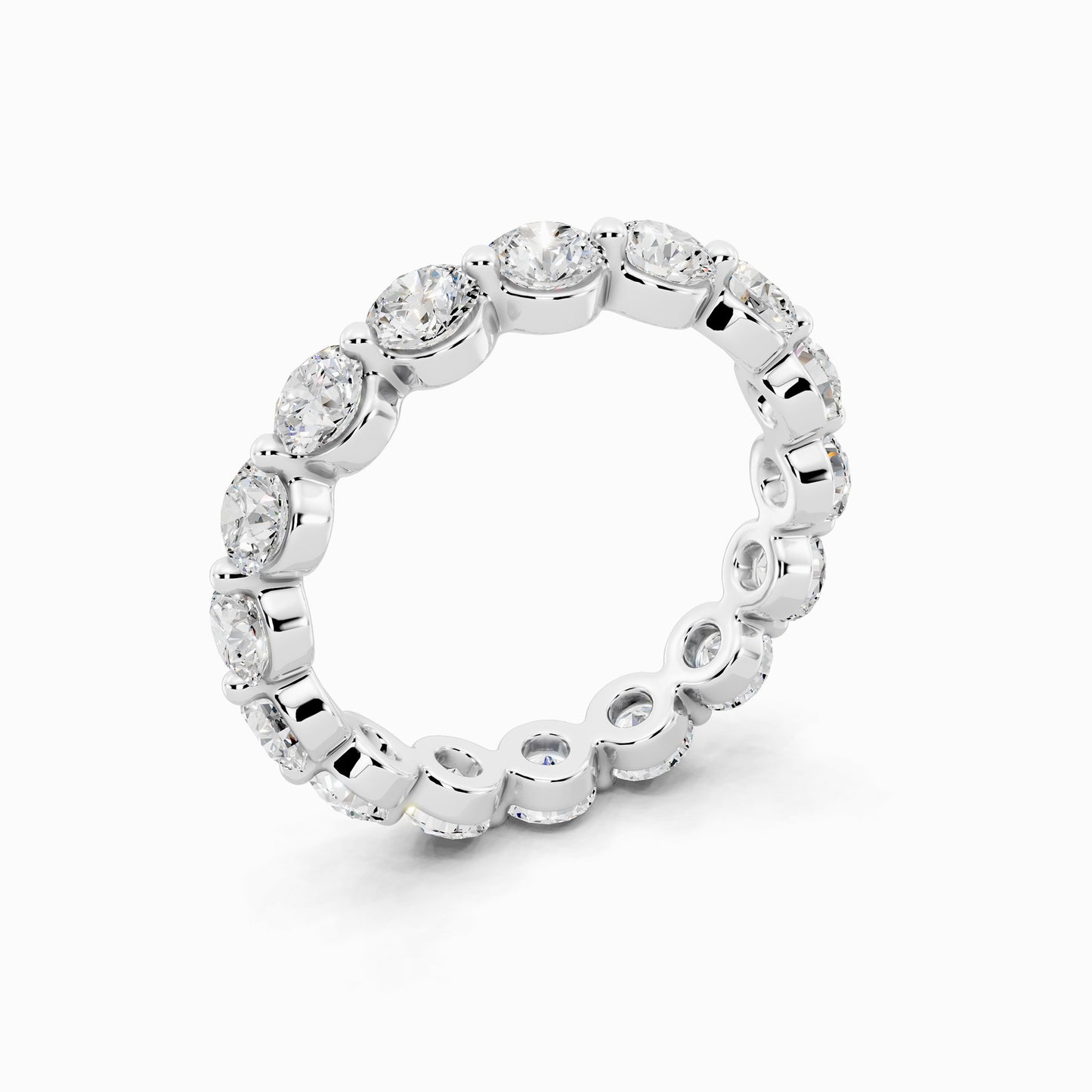 Oleander Eternity Round Cut Wedding Ring