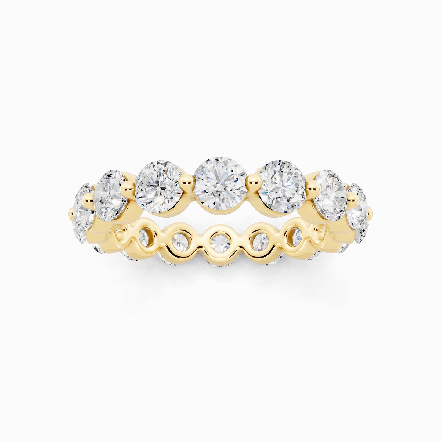 Oleander Eternity Round Cut Wedding Ring