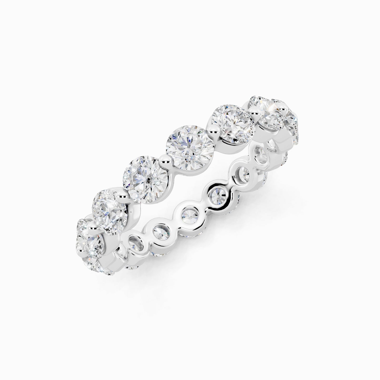 Oleander Eternity Round Cut Wedding Ring