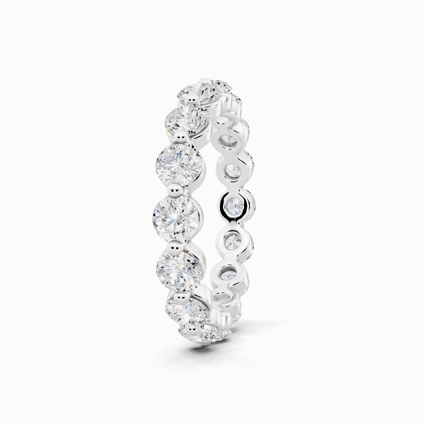 Oleander Eternity Round Cut Wedding Ring