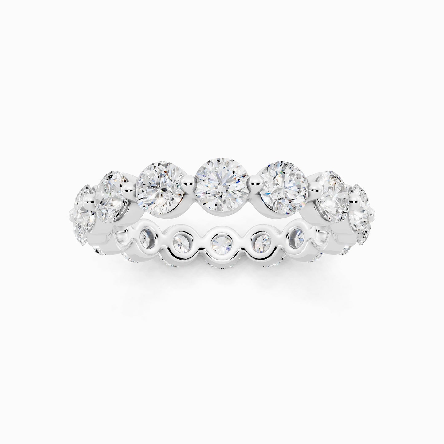 Oleander Eternity Round Cut Wedding Ring