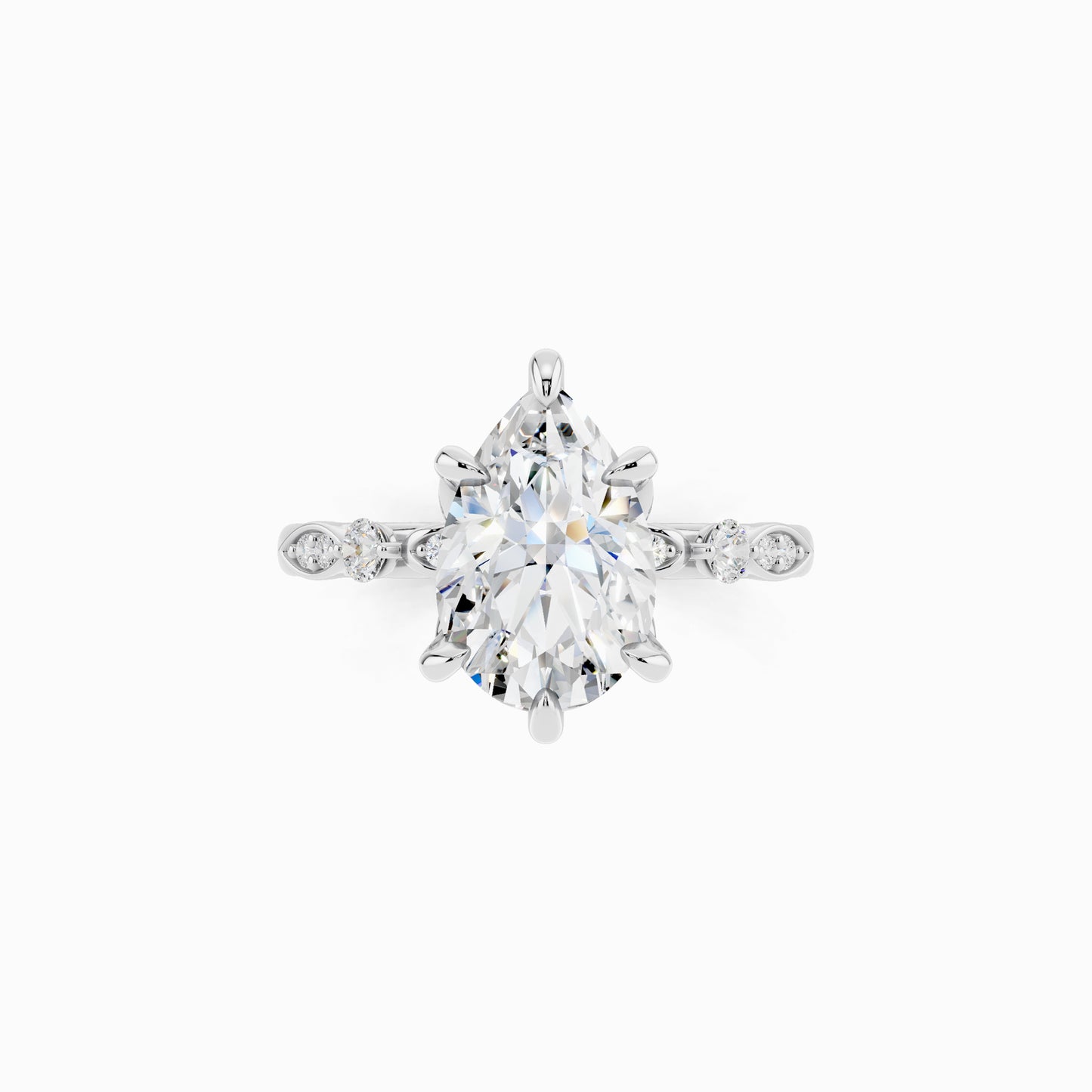 Violet Pear Cut Engagement Ring