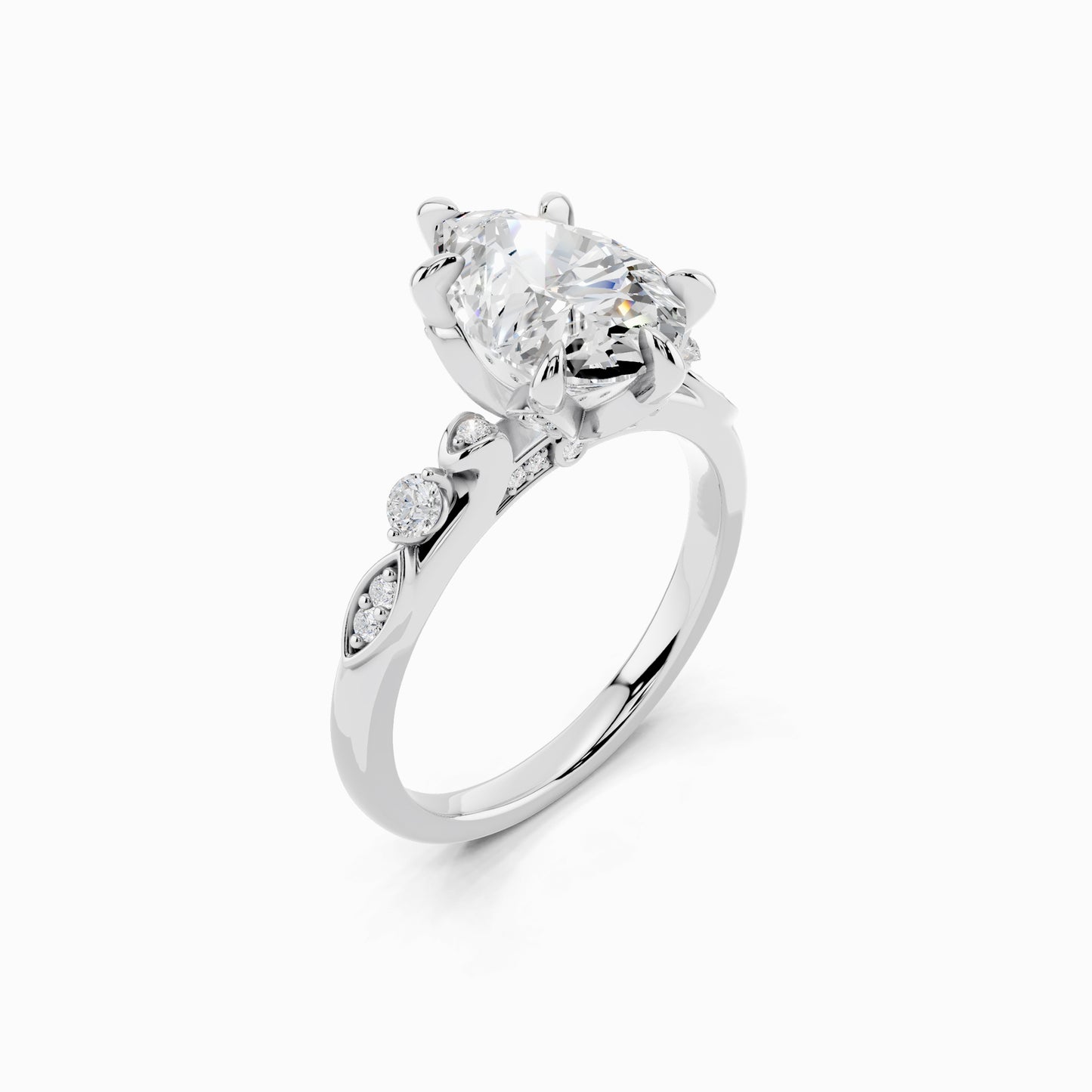 Violet Pear Cut Engagement Ring