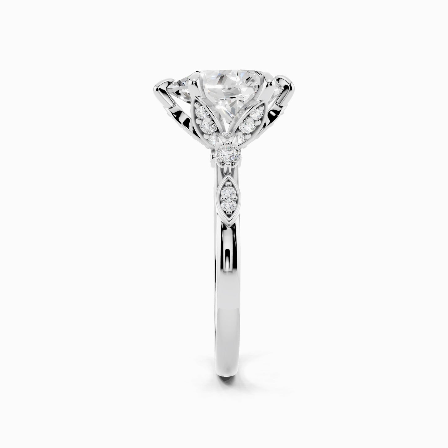 Violet Pear Cut Engagement Ring