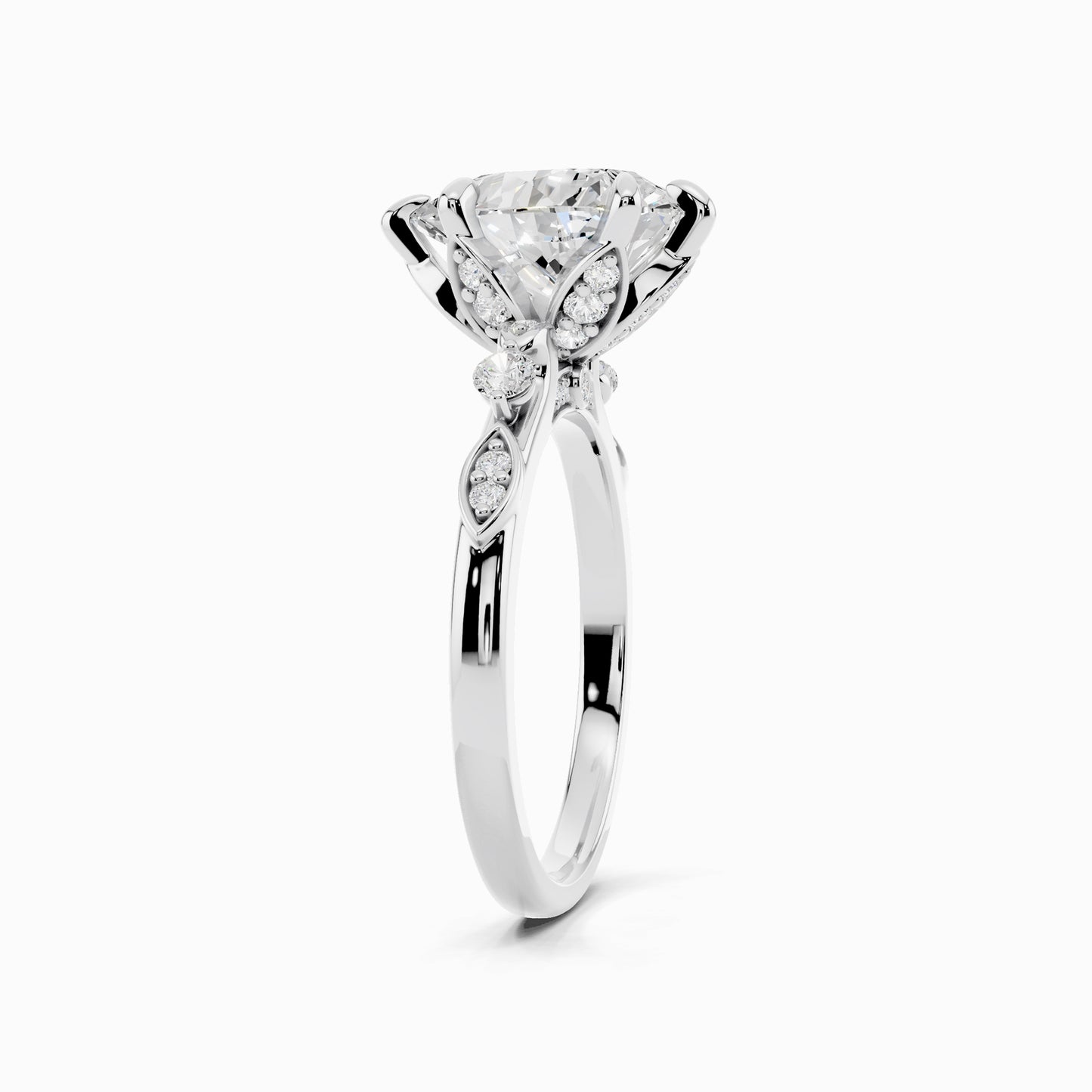 Violet Pear Cut Engagement Ring