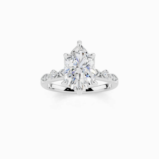 Violet Pear Cut Engagement Ring