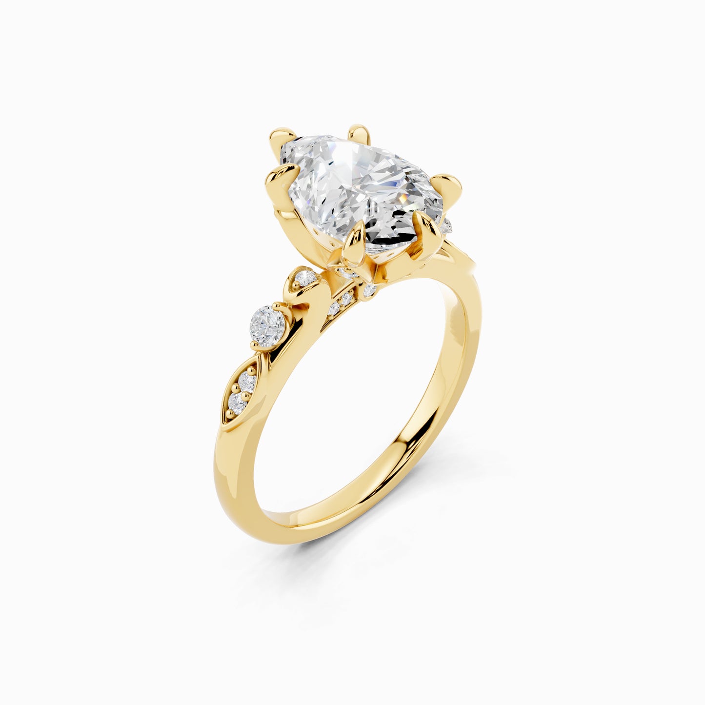Violet Pear Cut Engagement Ring