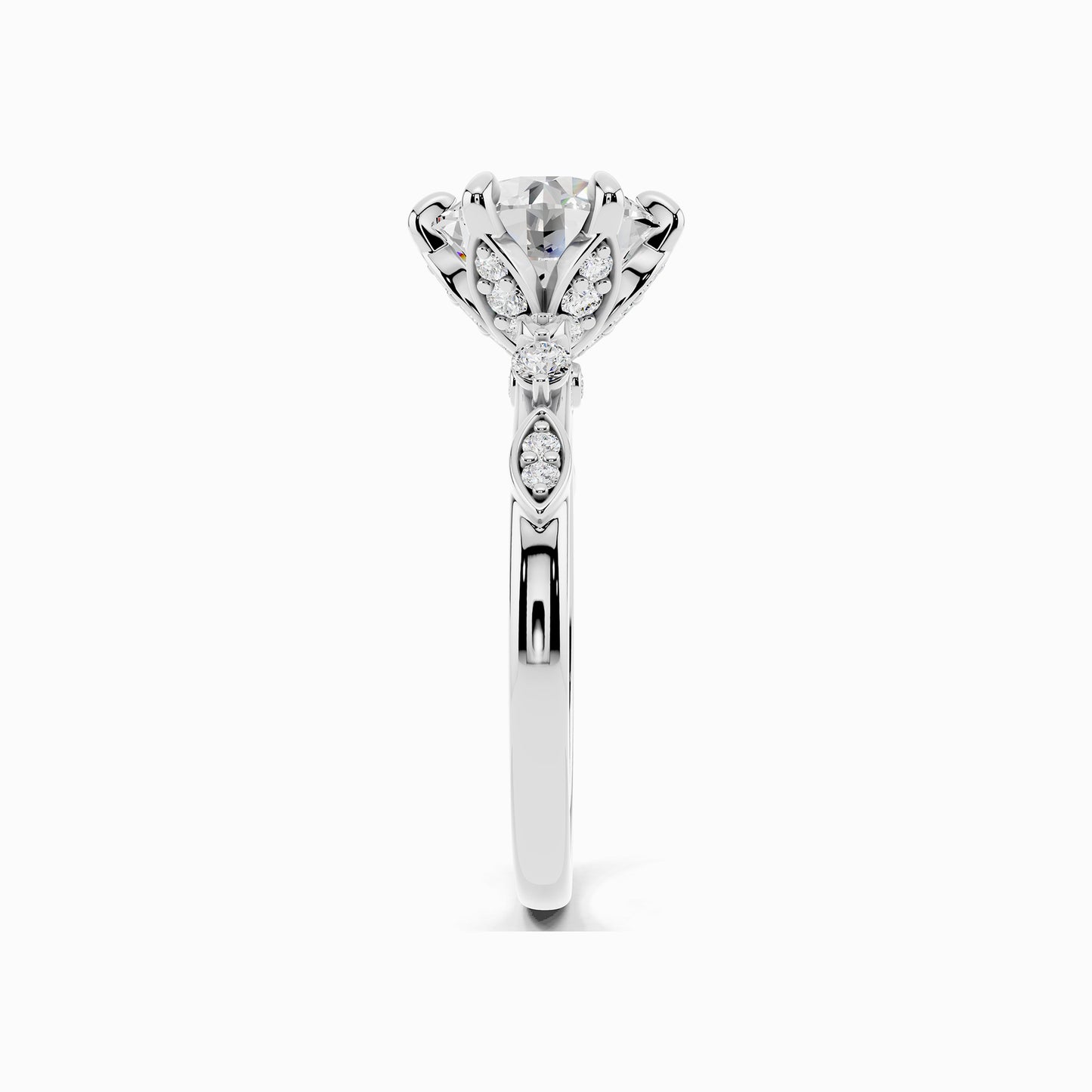 Alysa Sparkle Round Cut Engagement Ring