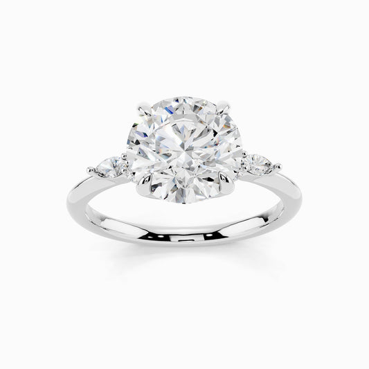 Cosmos Trinity Round Cut Engagement Ring