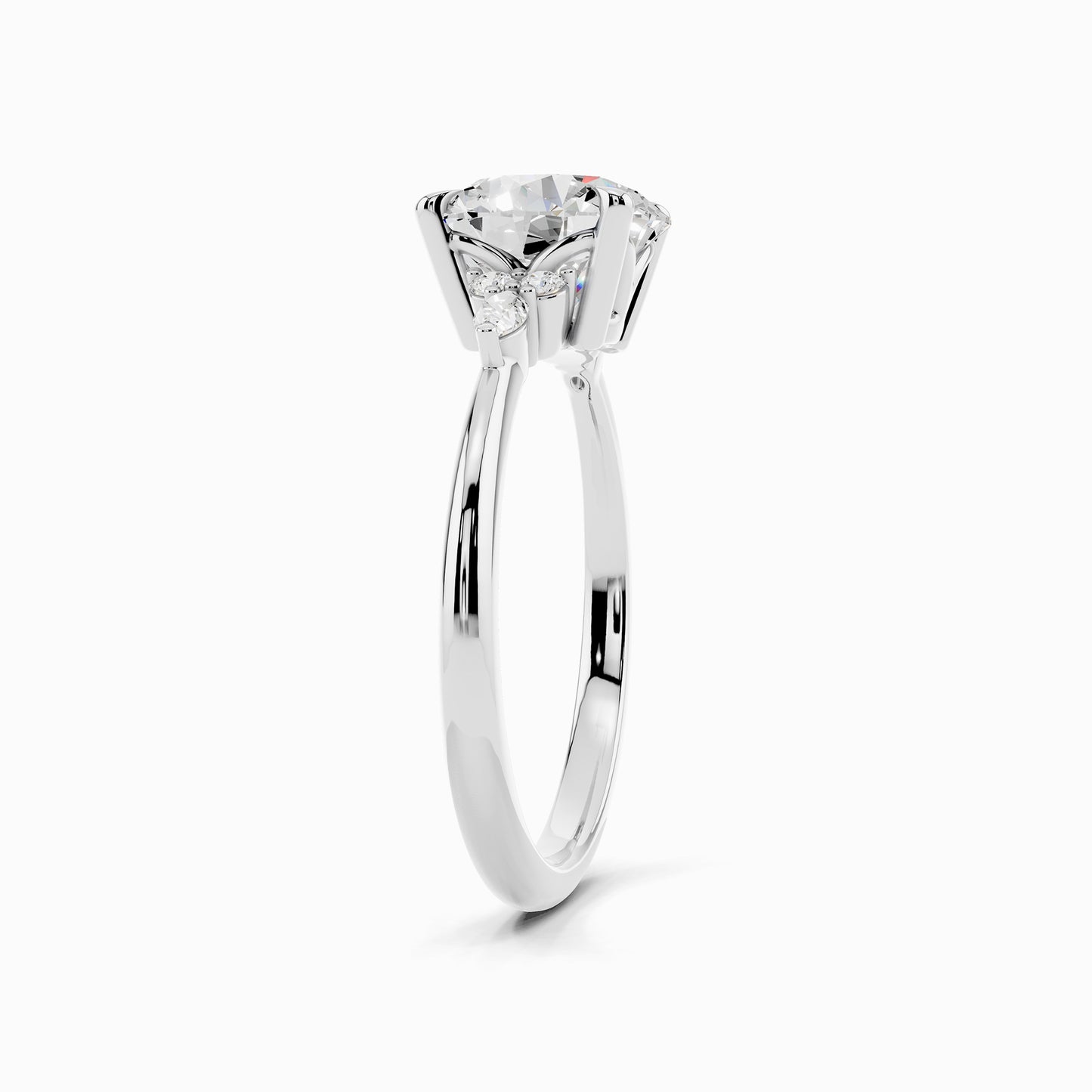 Cosmos Trinity Round Cut Engagement Ring