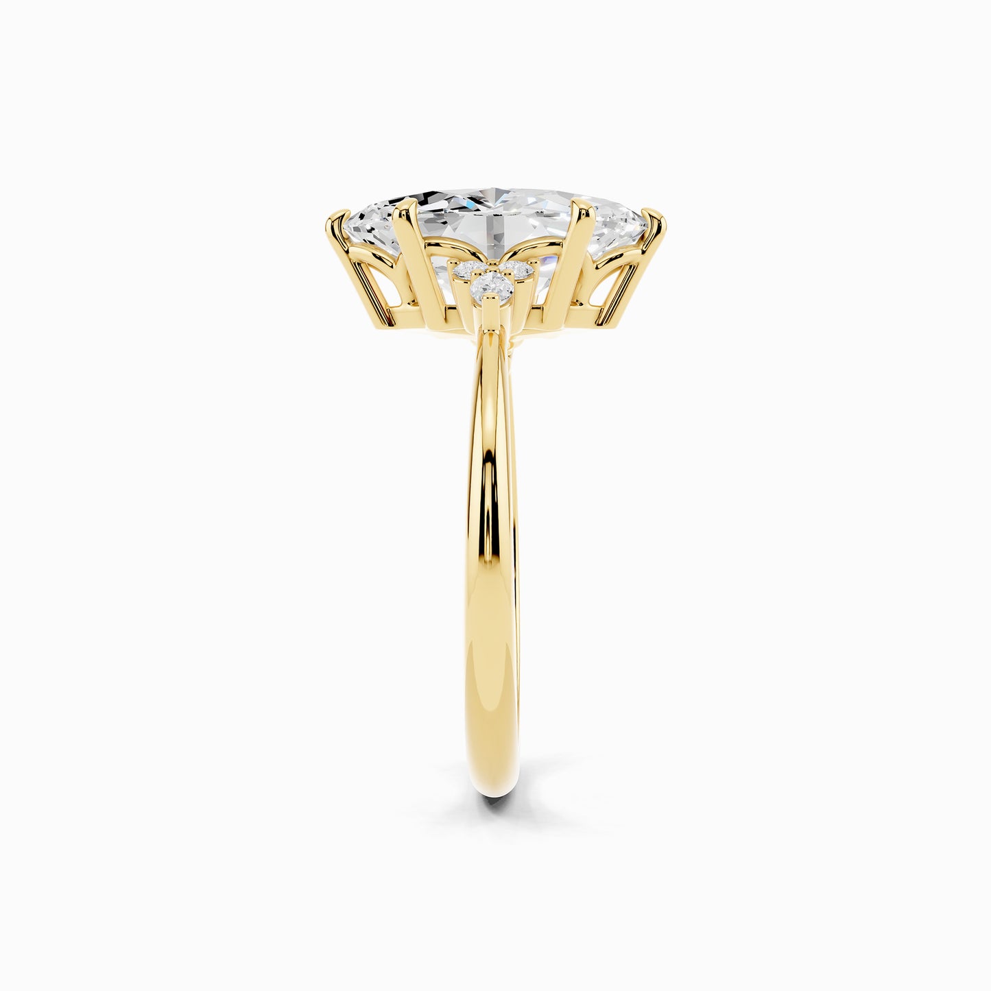 Astilbe Trinity Marquise Cut Engagement Ring