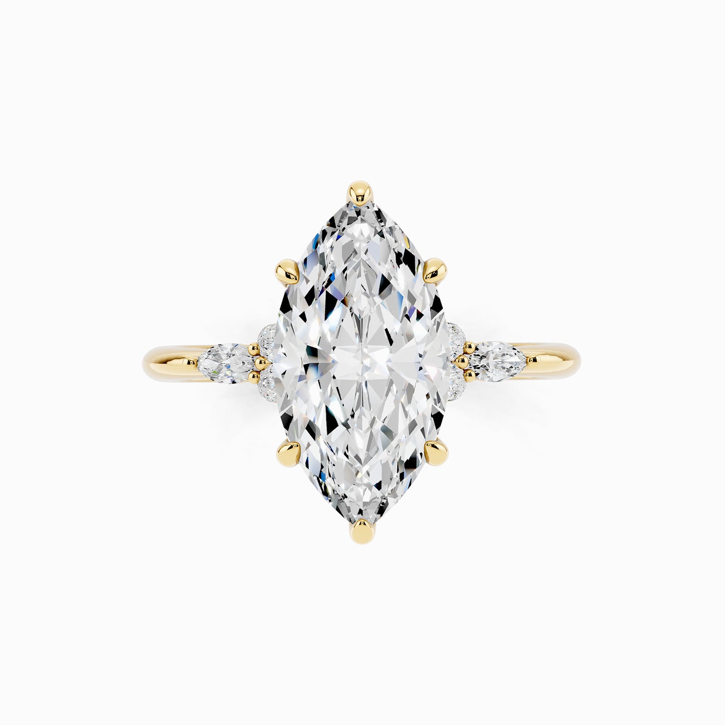Astilbe Trinity Marquise Cut Engagement Ring