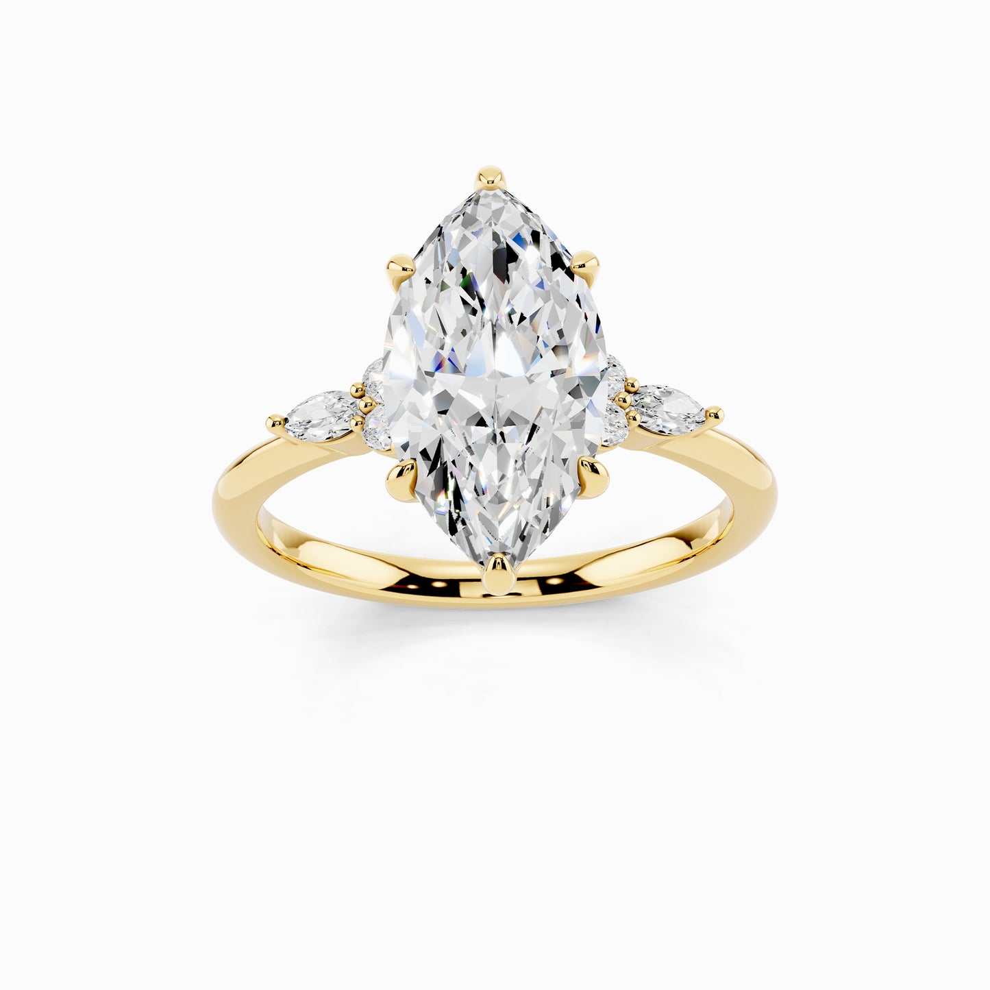 Astilbe Trinity Marquise Cut Engagement Ring
