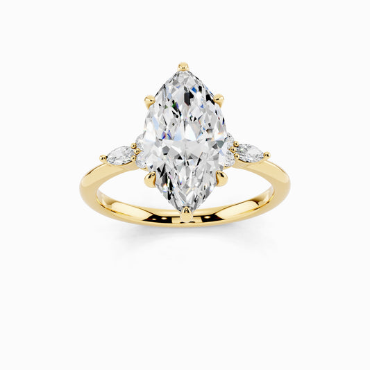 Astilbe Trinity Marquise Cut Engagement Ring