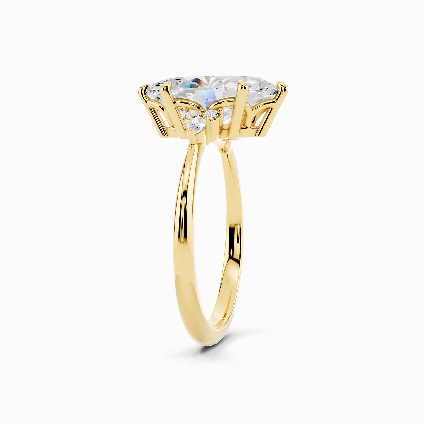 Astilbe Trinity Marquise Cut Engagement Ring