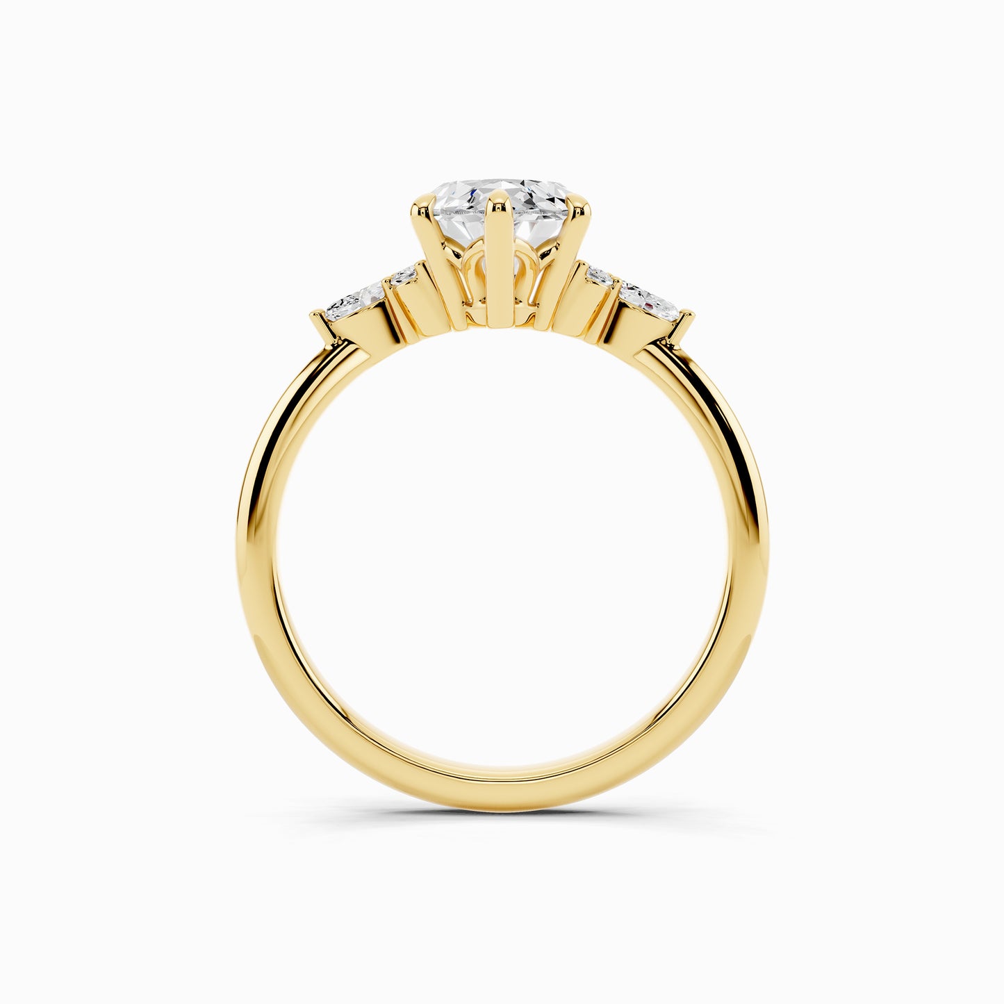 Astilbe Trinity Marquise Cut Engagement Ring