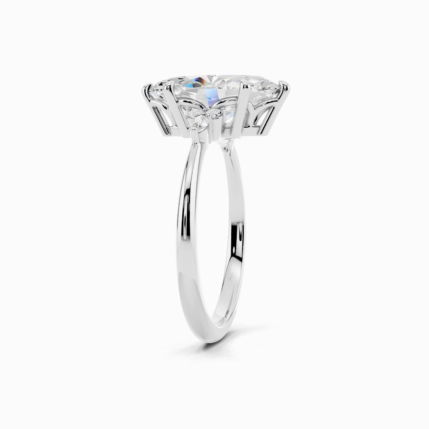 Astilbe Trinity Marquise Cut Engagement Ring