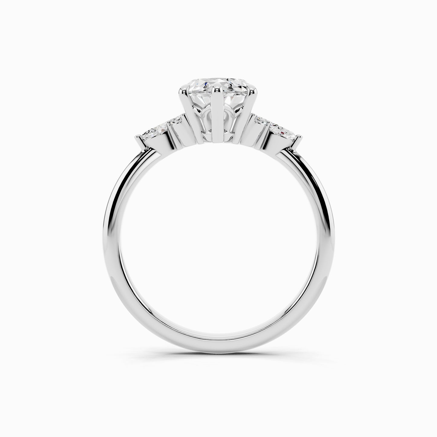 Astilbe Trinity Marquise Cut Engagement Ring