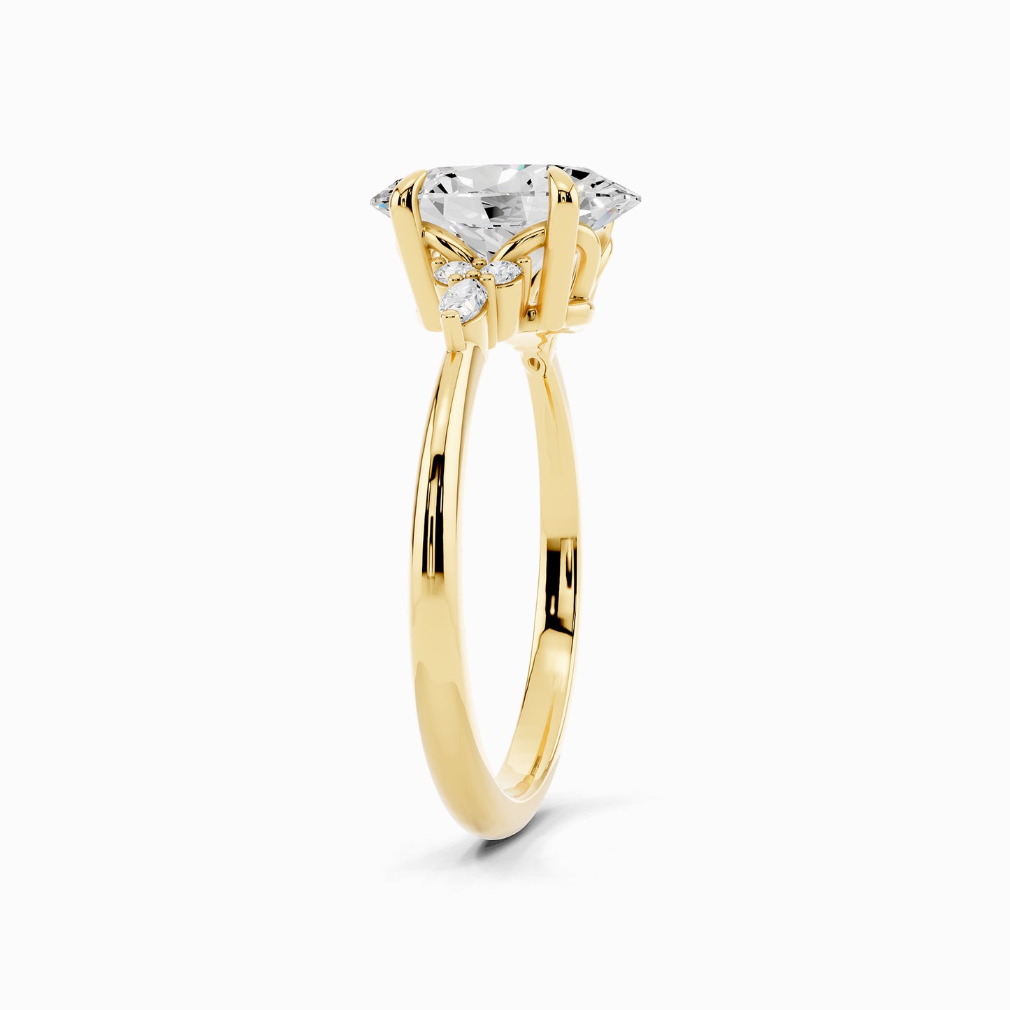 Freesia Trinity Oval Cut Engagement Ring